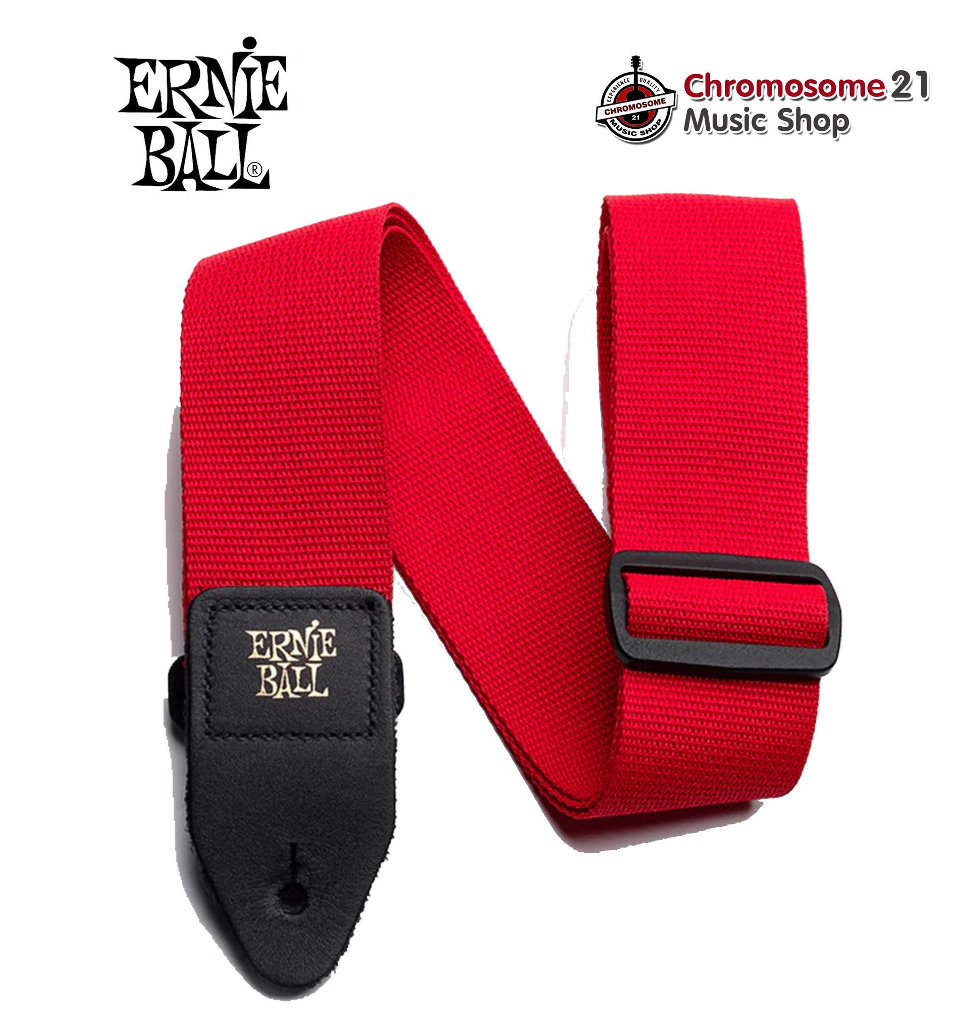 สายสะพายกีต้าร์ Ernie Ball Polypro สีแดง Red