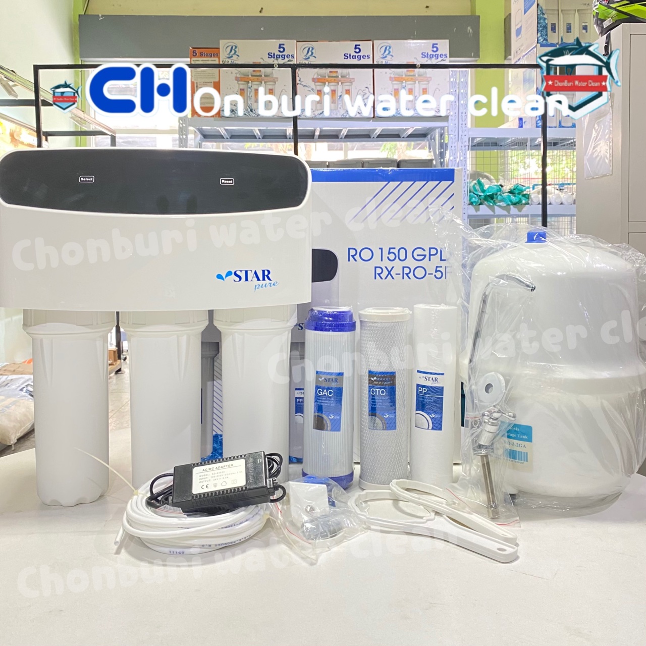 เครื่องกรองน้ำ Star Pure RO 150 GPD (5 ขั้นตอน RX-RO-5F) *พร้อมติดตั้งฟรี*