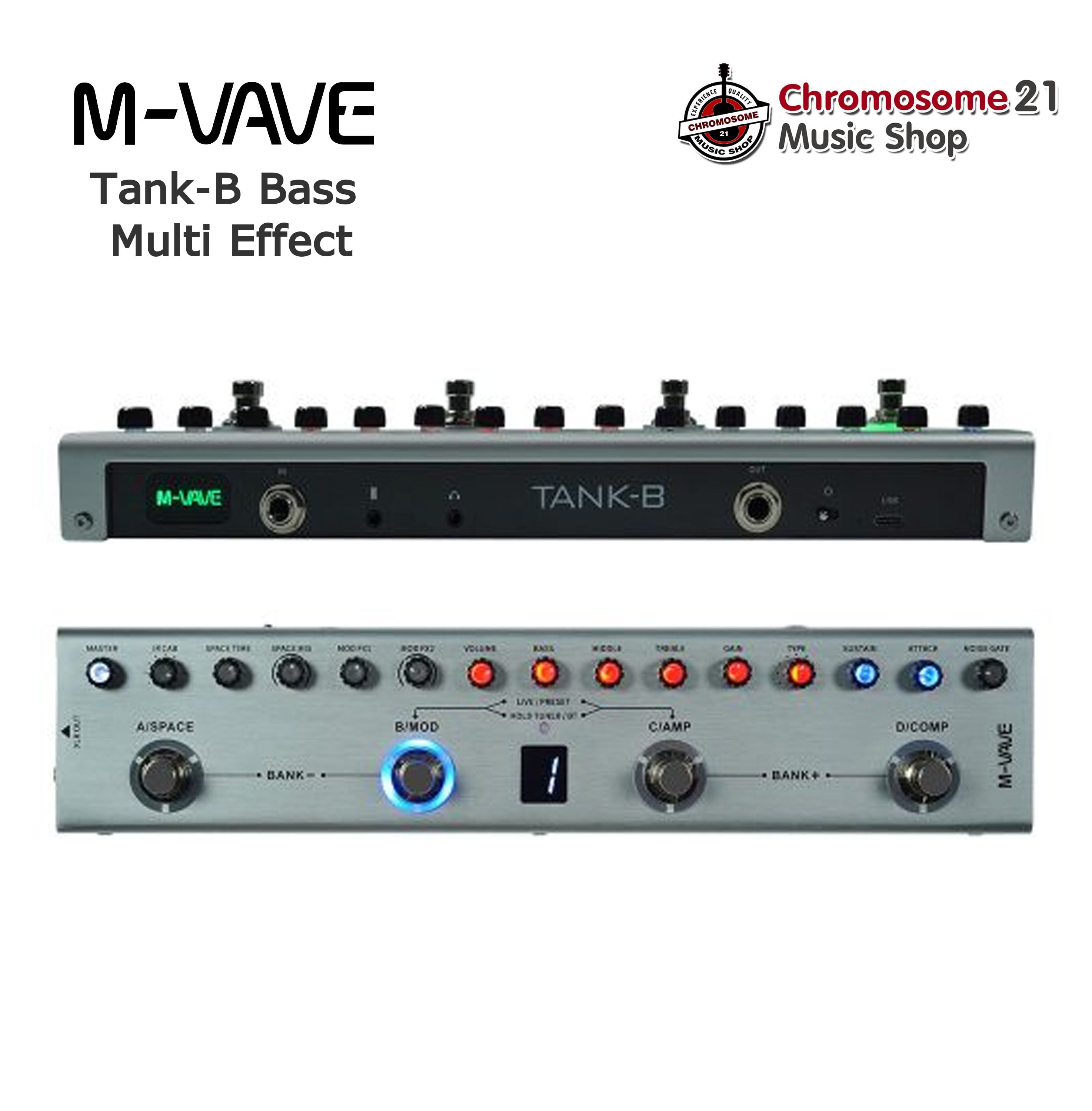 มัลติเอฟเฟคเบส M-VAVE Tank-B Bass