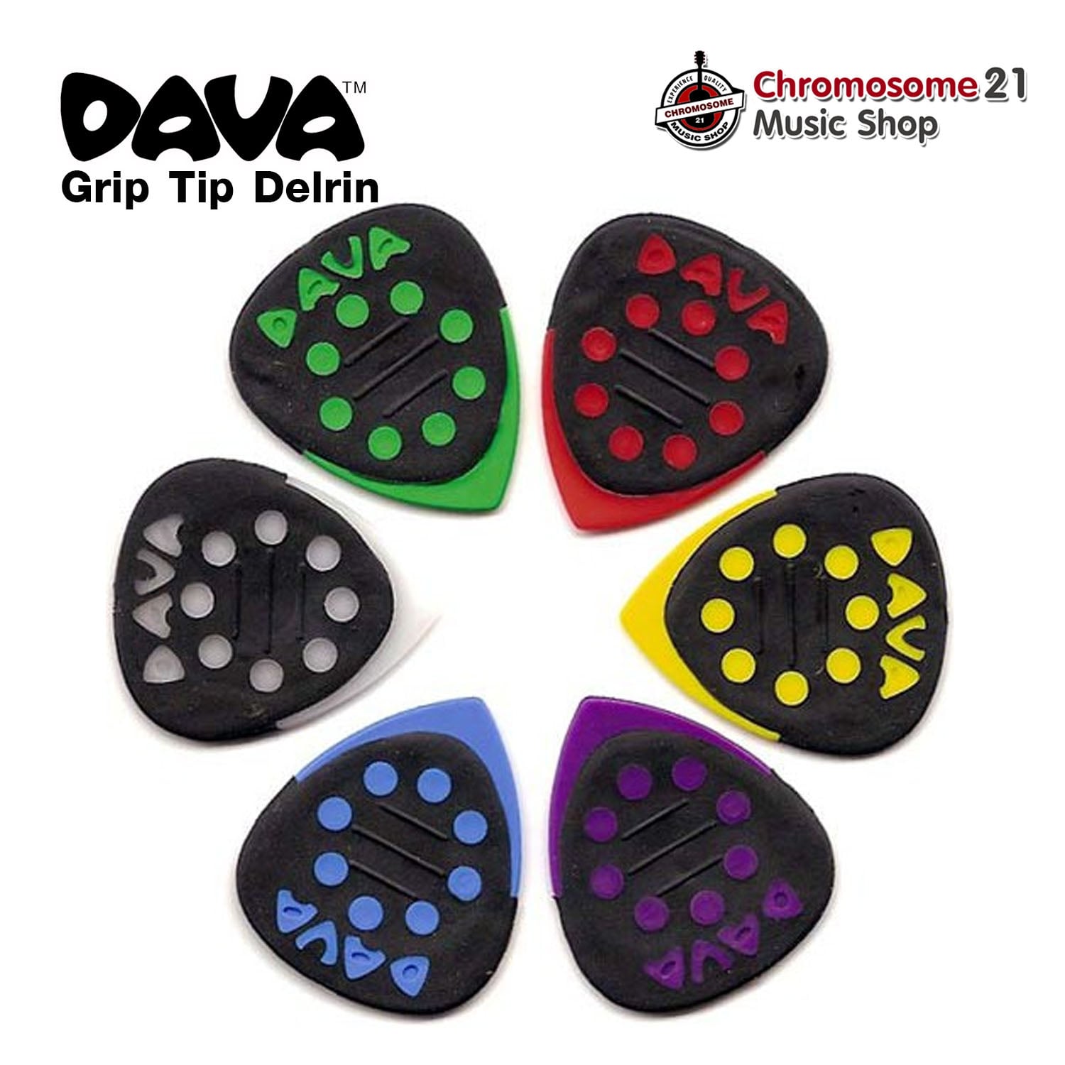 ปิ๊กกีต้าร์ Dava,Grip Tips Delrin มี 6 สีให้เลือก MADE IN USA ของแท้ 100%