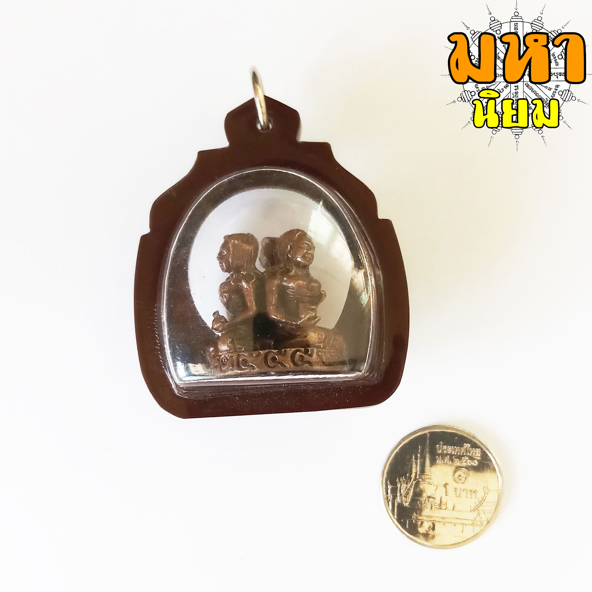 พระขุนแผน นางล้อม เลี่ยมกรอบอย่างดี ไม่ทราบที่มาแน่ชัด