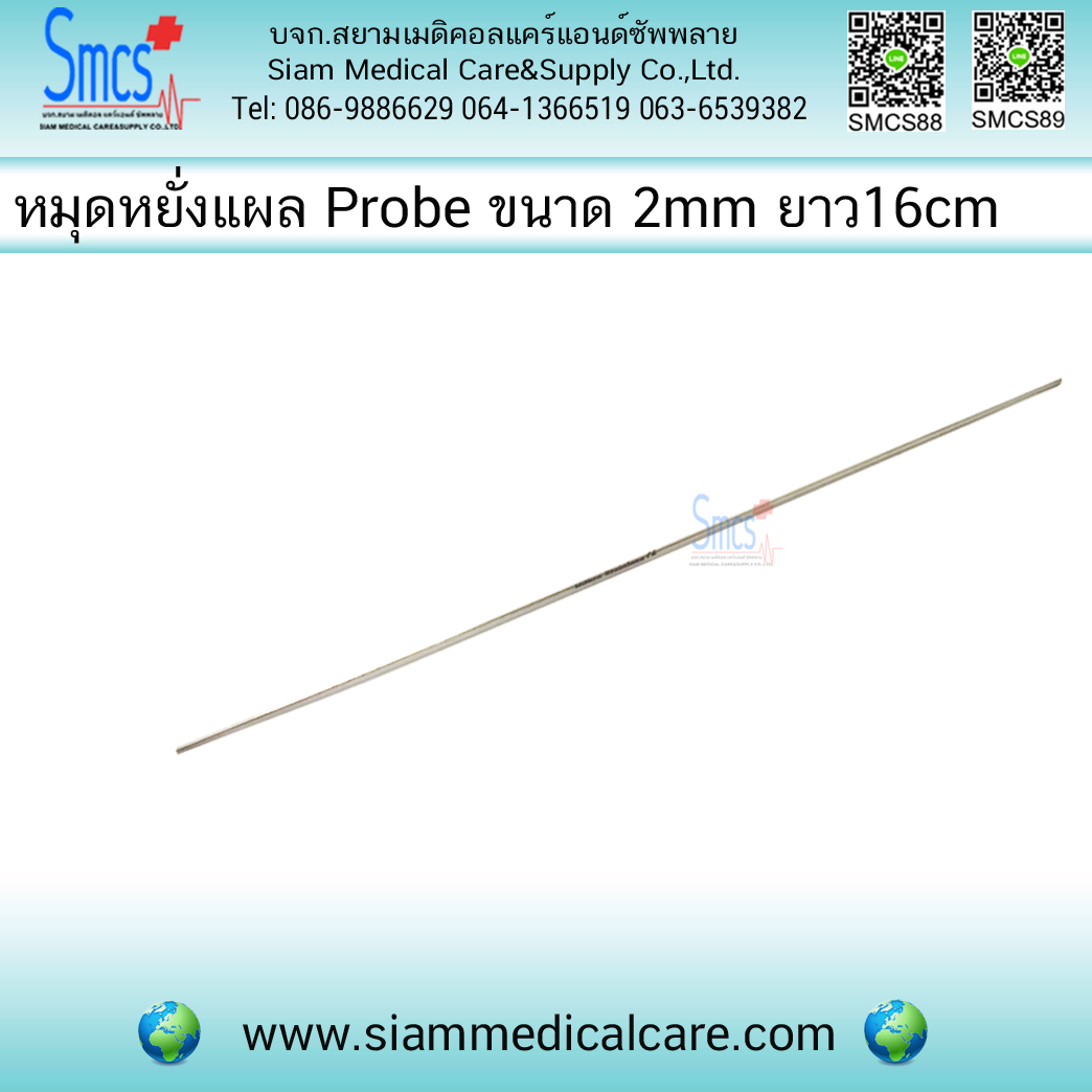 หมุดหยั่งแผล ( Probe) ขนาด 2mm 16cm