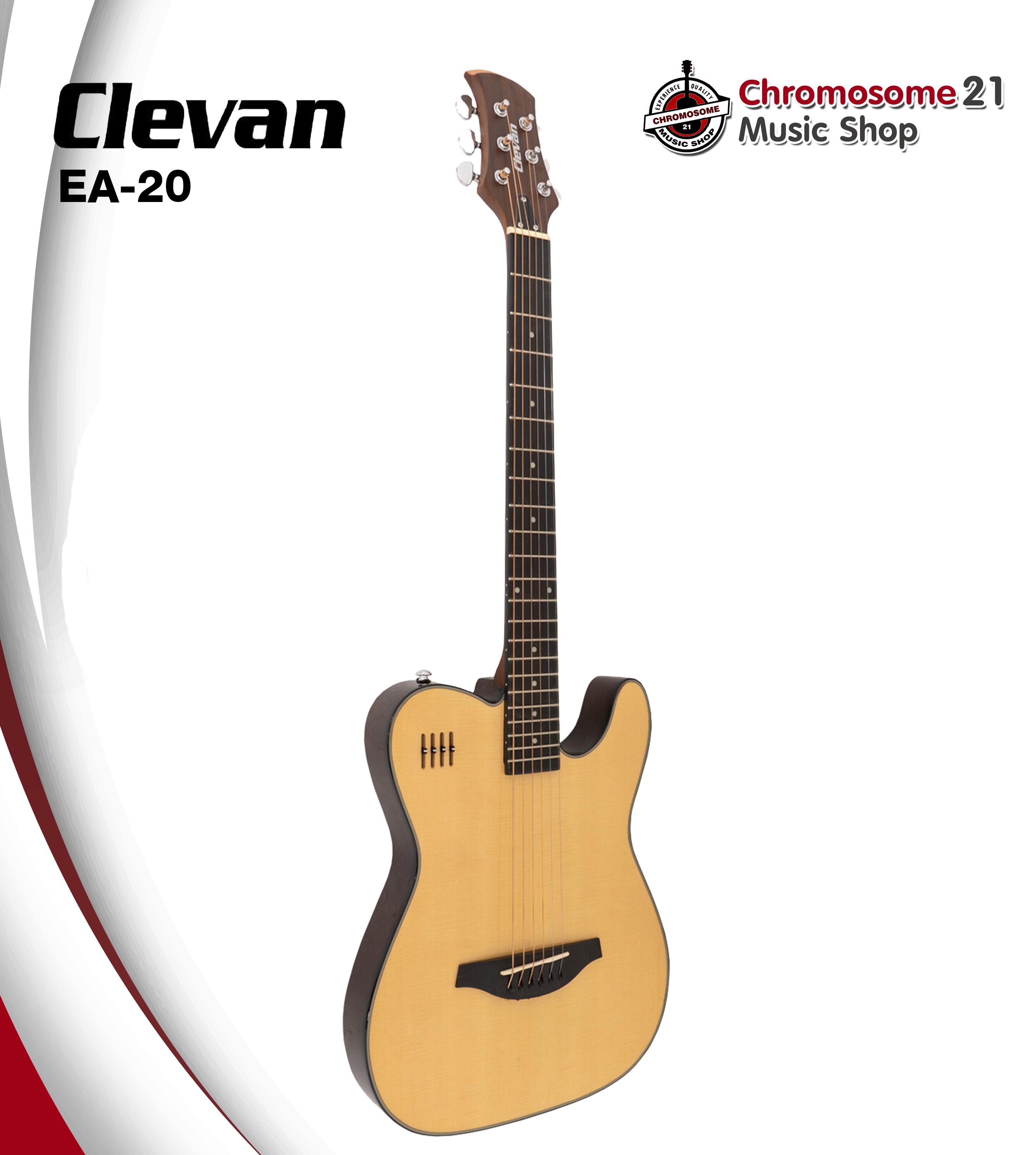 กีตาร์โปร่งไฟฟ้า Clevan EA-20 ทรงTelecaster
