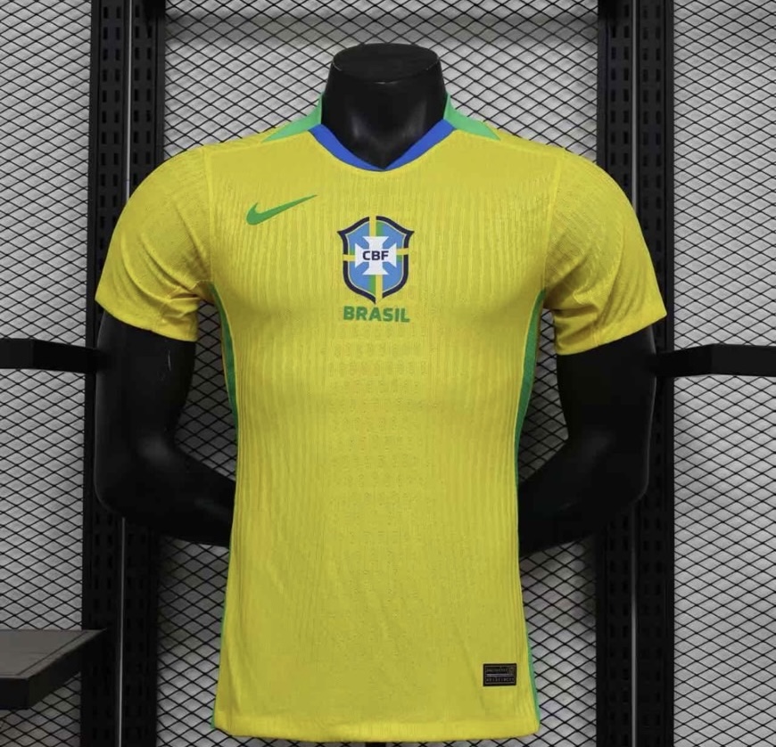 เสื้อฟุตบอลทีมชาติ บราซิล สีเหลือง เกรดนักเตะ 2025