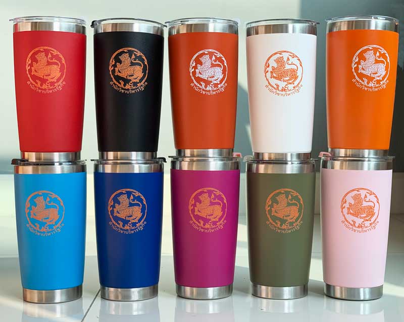 แก้วน้ำ Tumbler 20 Oz เก็บความเย็นพิมพ์สัญลักษณ์ โลโก้