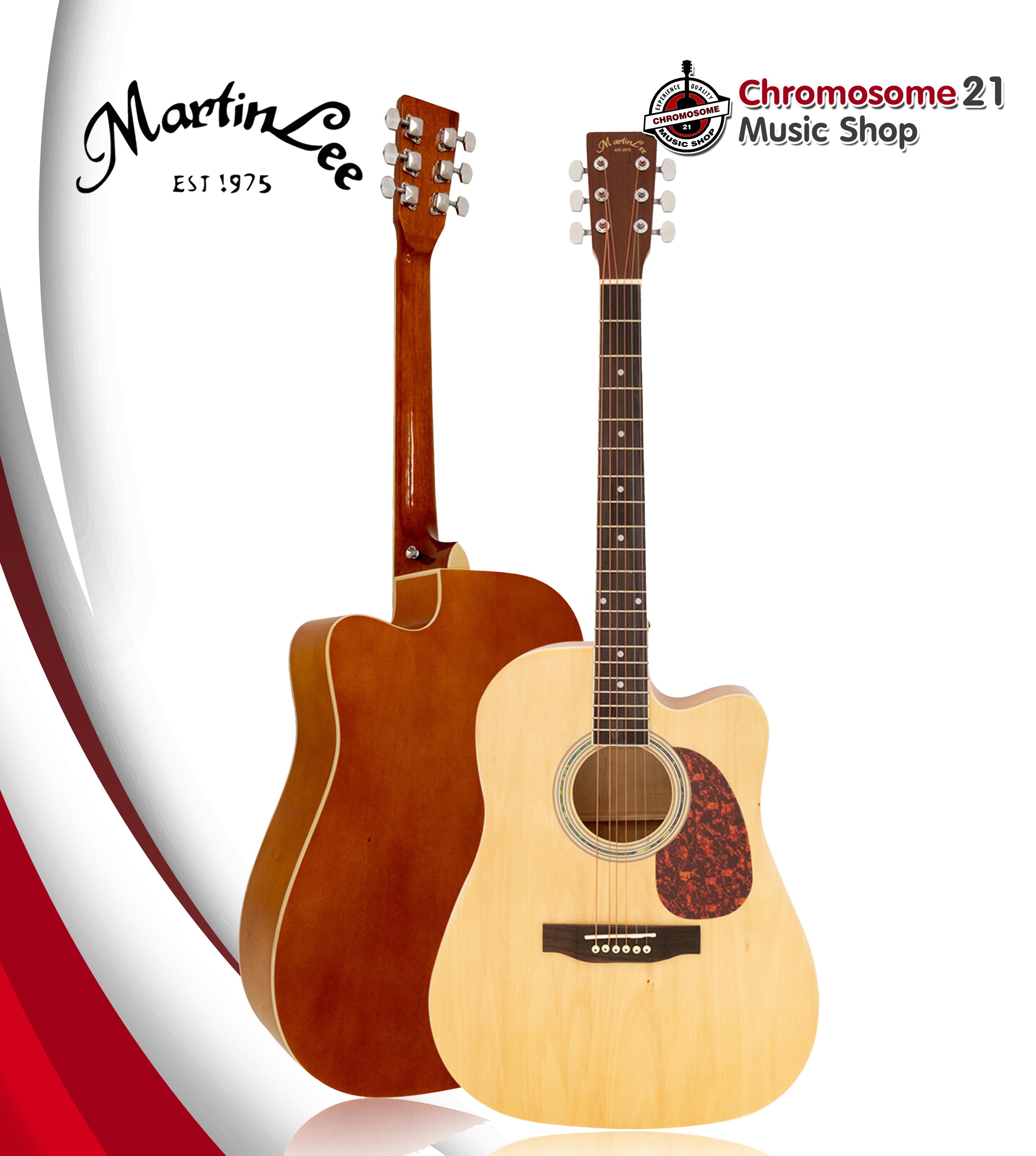 กีตาร์โปร่ง Martinlee ML-41C (สีไม้)