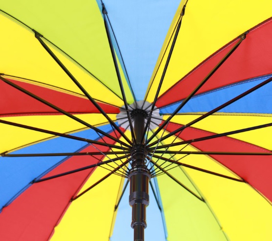 ร่มไม้เท้าสีรุ้ง 16 ก้าน