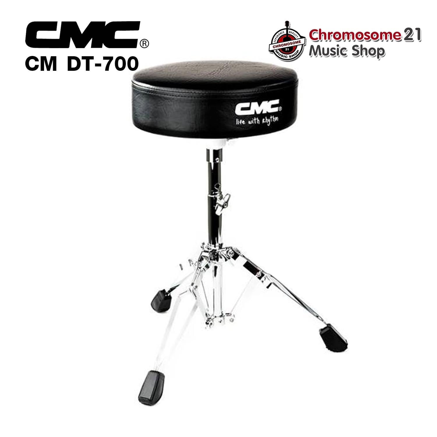เก้าอี้กลองชุด CMC CM DT700 แบบเบาะกลม หุ้มด้วยหนังอย่างดี