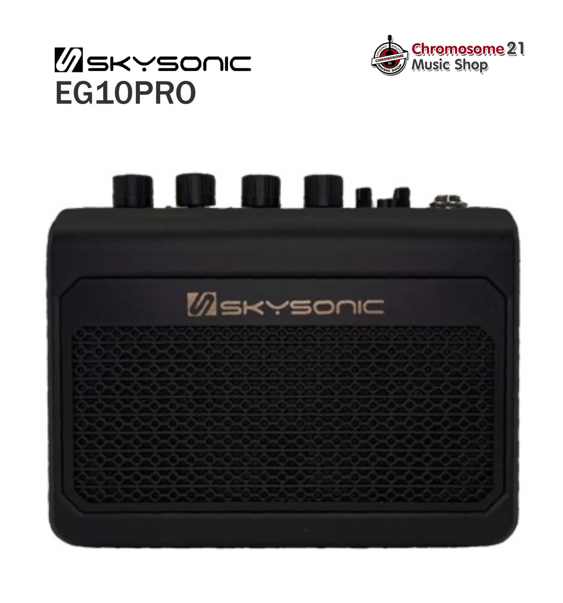 Skysonic EG10PRO (สีดำ BLACK) แอมป์กีตาร์ไฟฟ้า แอมป์กีตาร์โปร่ง แอมป์เบส ขนาด 10 วัตต์ เชื่อมต่อบลูทูธได้