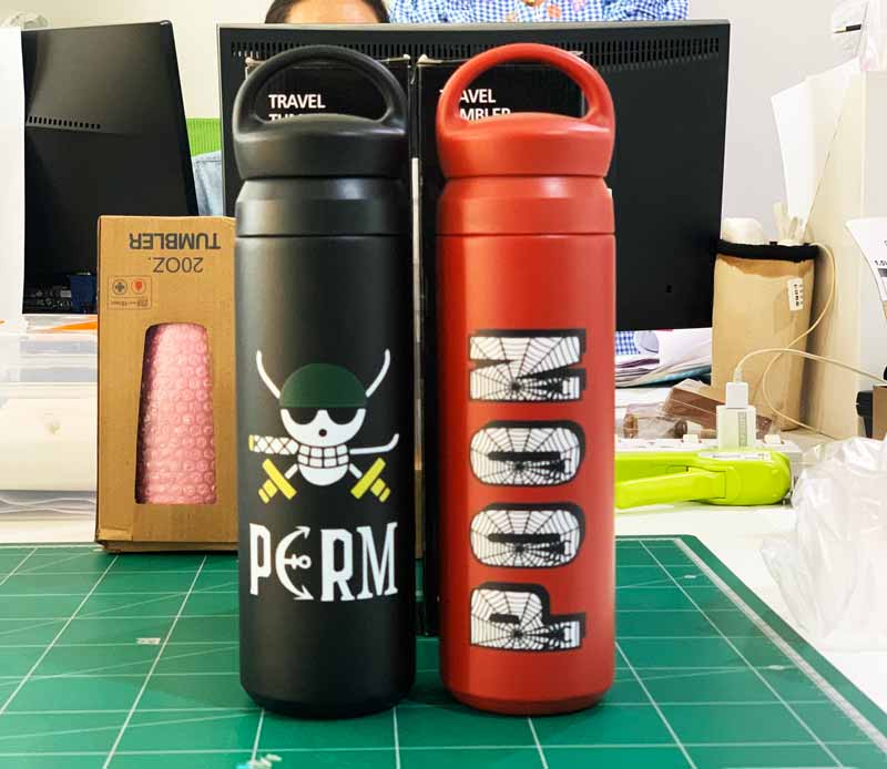 กระบอกน้ำเก็บความเย็นพร้อมออกแบบการ์ตูนที่ชอบ ไม่มีขั้นต่ำ