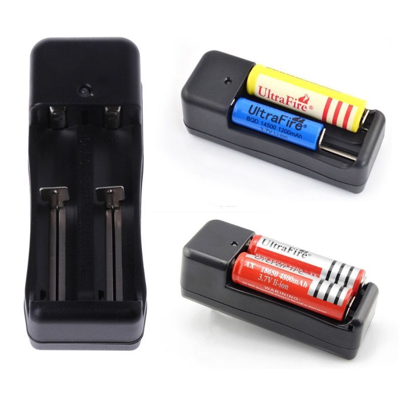 เครื่องชาร์จถ่าน 10440 / 14500 / 18650 2ก้อน Charger Universal lithium Battery Dual Slot