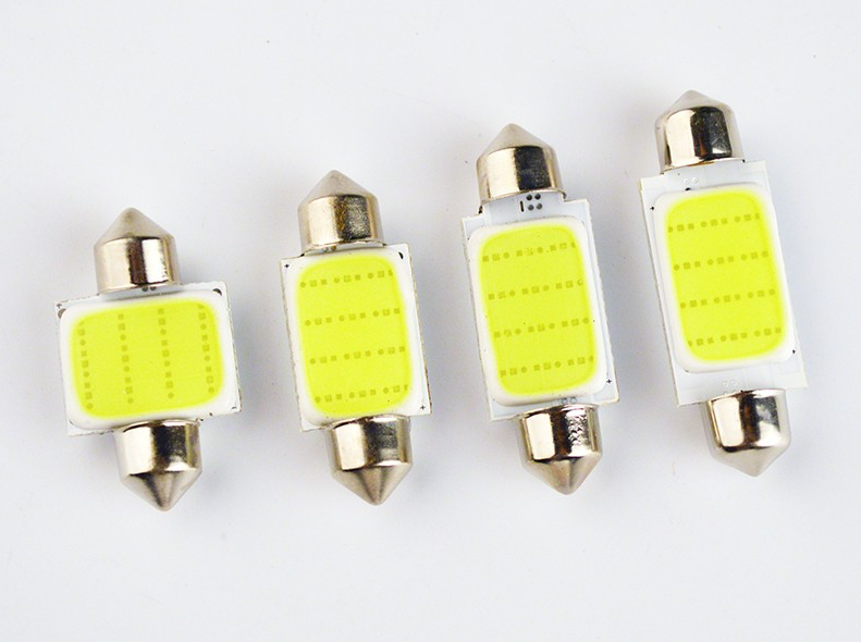 หลอดไฟ LED FESTOON 12VDC สีขาว (หลอดไฟฟิวส์)