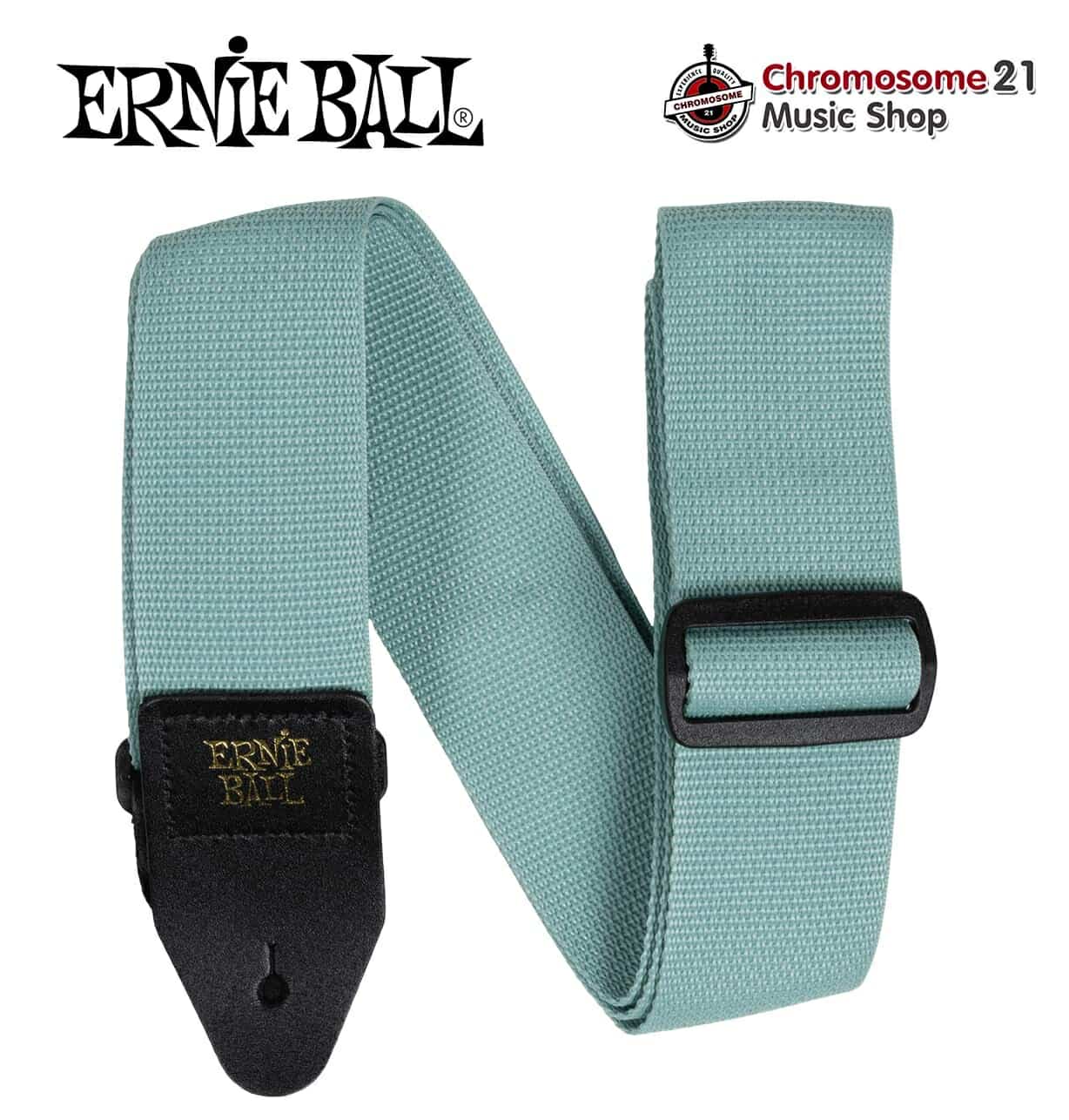 สายสะพายกีตาร์ Ernie Ball Polypro สี Tidal Green (P05375)