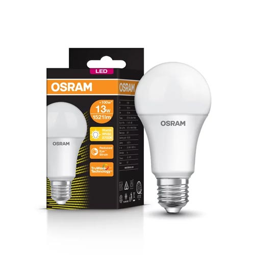 หลอดไฟ LED 13W OSRAM LV CLA75 E27