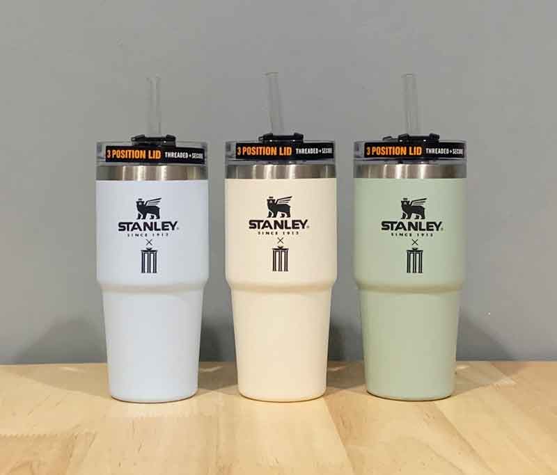 สกรีนแก้วเก็บความเย็น 1 สี แบบเทคนิคมีโลโก้เดิม