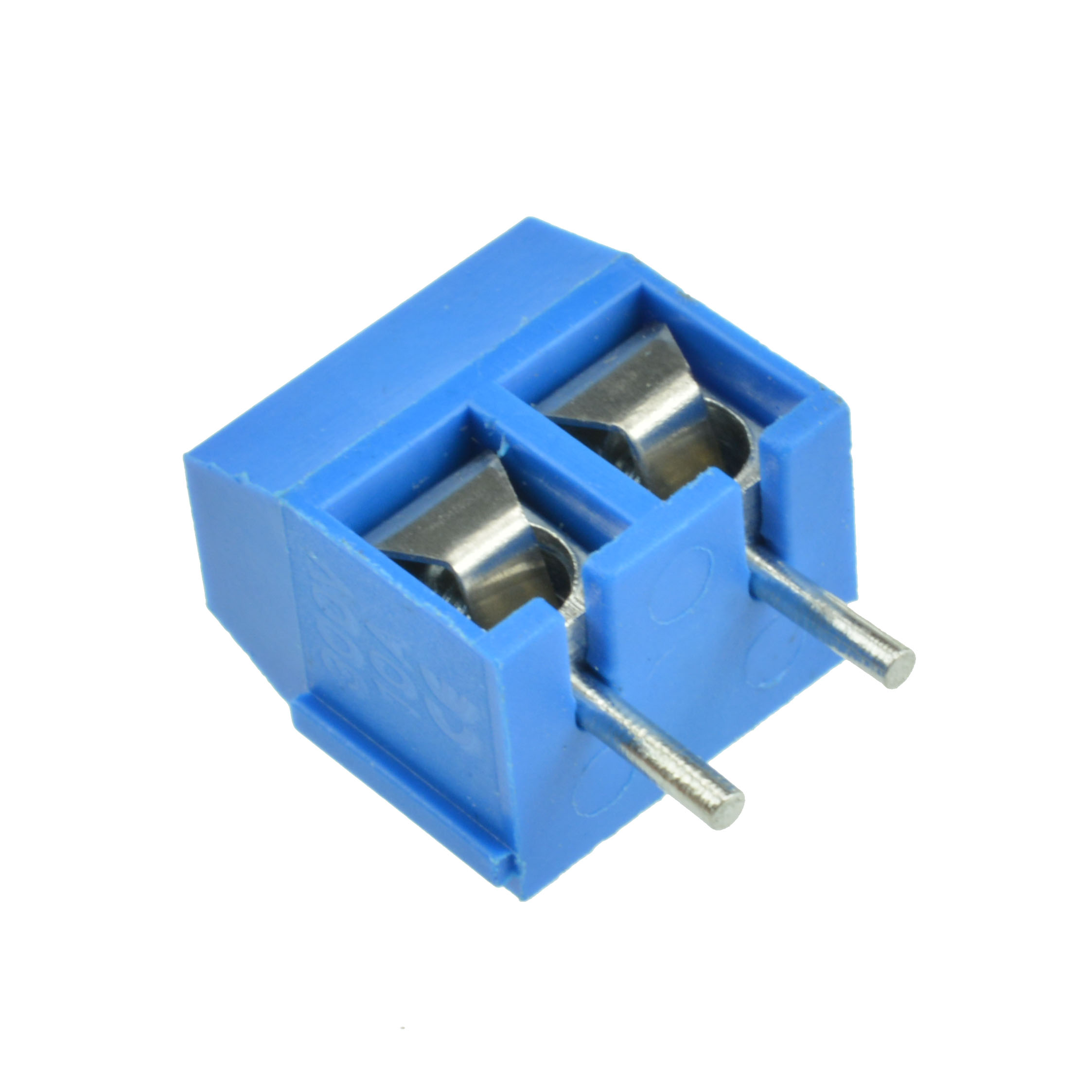 Terminal Block 2 pin Connector 5mm Pitch คอนเน็คเตอร์แบบสกรูหมุน 2 ขา สีน้ำเงิน ระยะห่างระหว่างขา 5 มม.