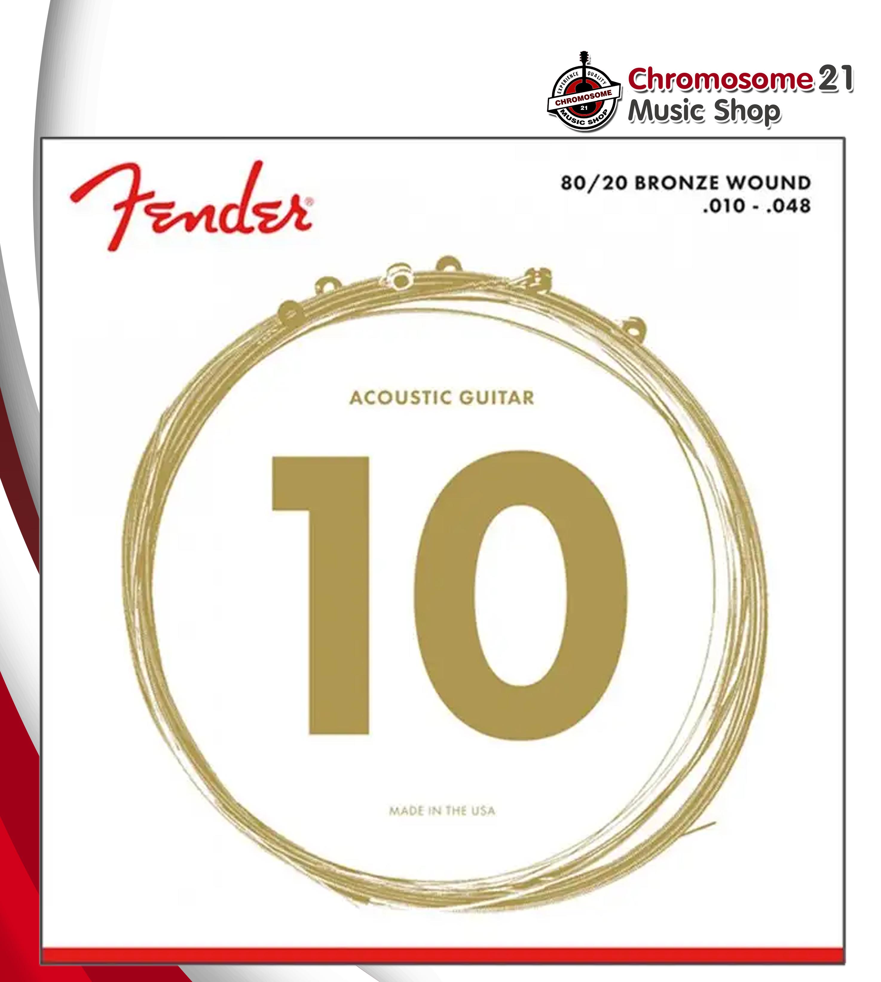 สายกีตาร์โปร่ง Fender เบอร์ .010-.048 รุ่น 70XL Extra Light