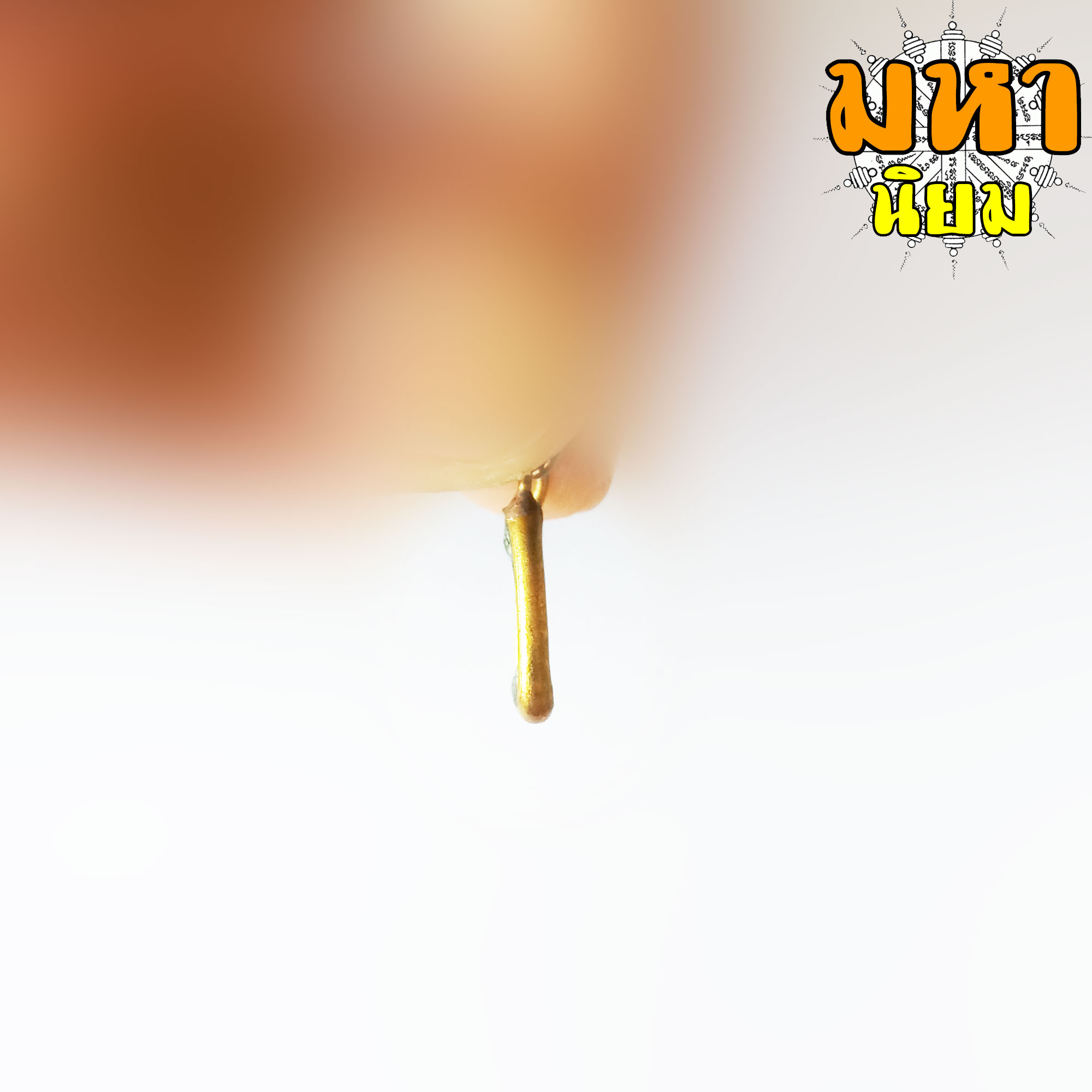 พระพิจิตร เม็ดข้าวเม่า เลี่ยมขอบ พร้อมห่วงห้อย