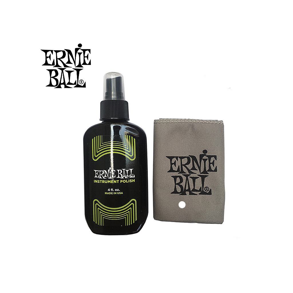 Ernie Ball® น้ำยาทำความสะอาดกีตาร์ / ที่เช็ดทำความสะอาดกีตาร์ + ฟรีผ้าเช็ดไมโครไฟเบอร์ (Guitar Polish Liquid and Cloth)