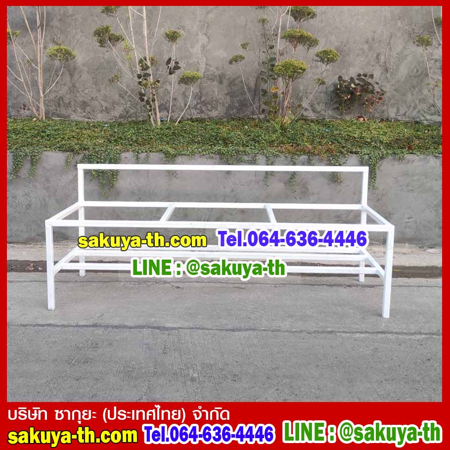 แท่นวางถังขยะ 60 ลิตร 3 ช่อง ไม่มีป้ายแผงหลัง