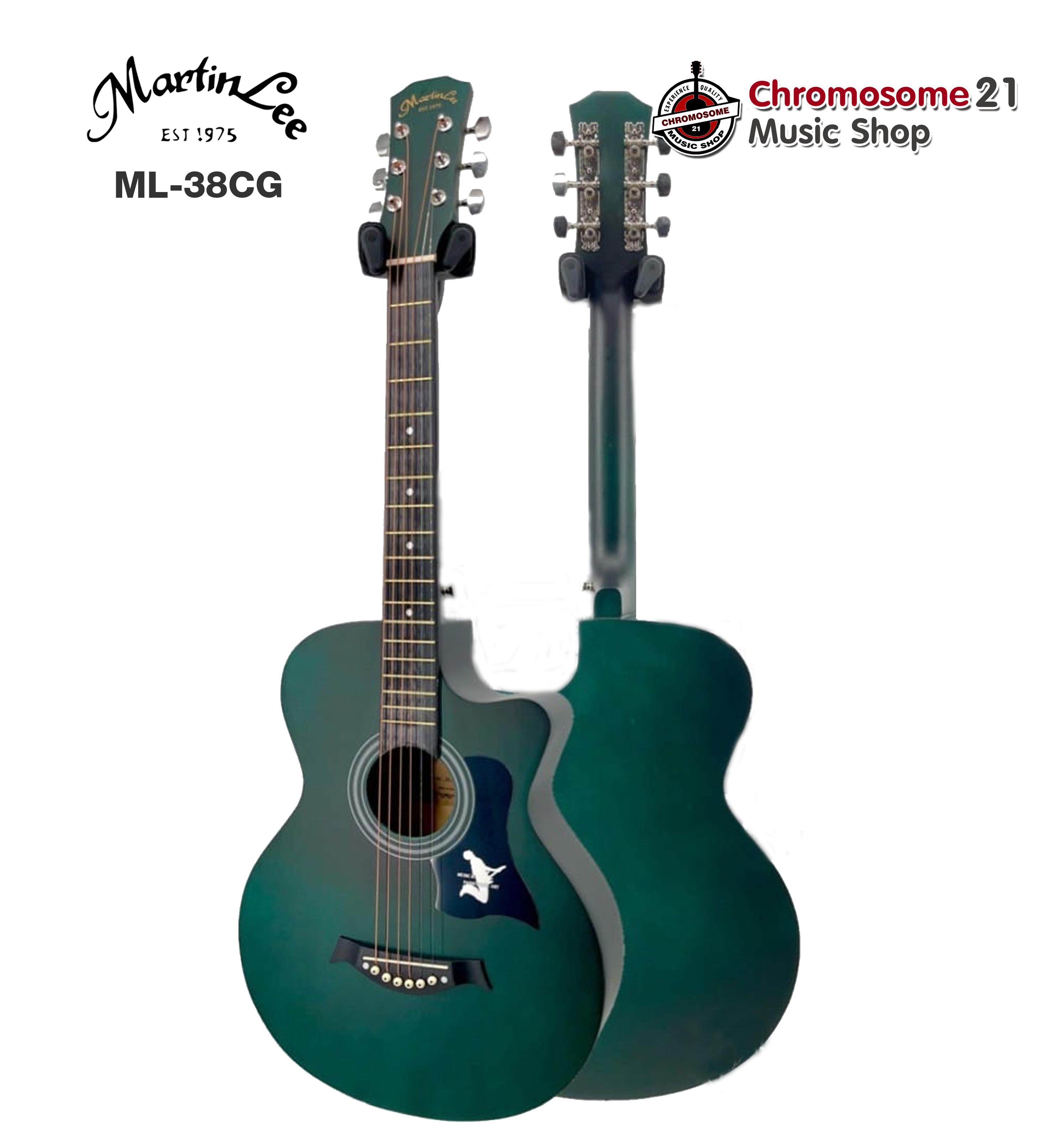 กีตาร์โปร่ง MartinLee รุ่น ML-38CG ขนาด 38” สีเขียว