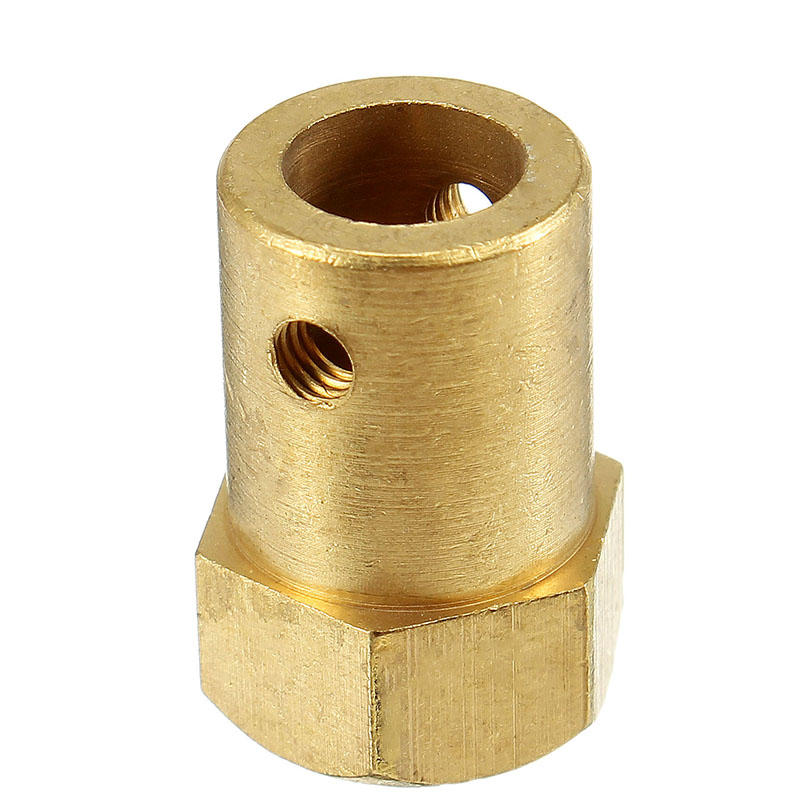 Hexagonal ทองแดง Coupling Coupler สำหรับหุ่นยนต์ รถ ล้อ 5mm
