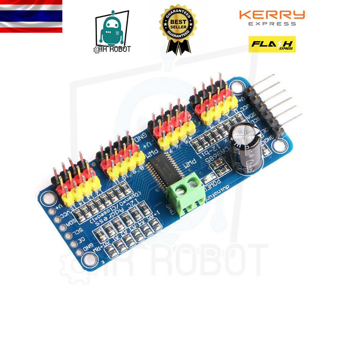 16-Channel 12-bit PWM Servo shield I2C interface PCA9685