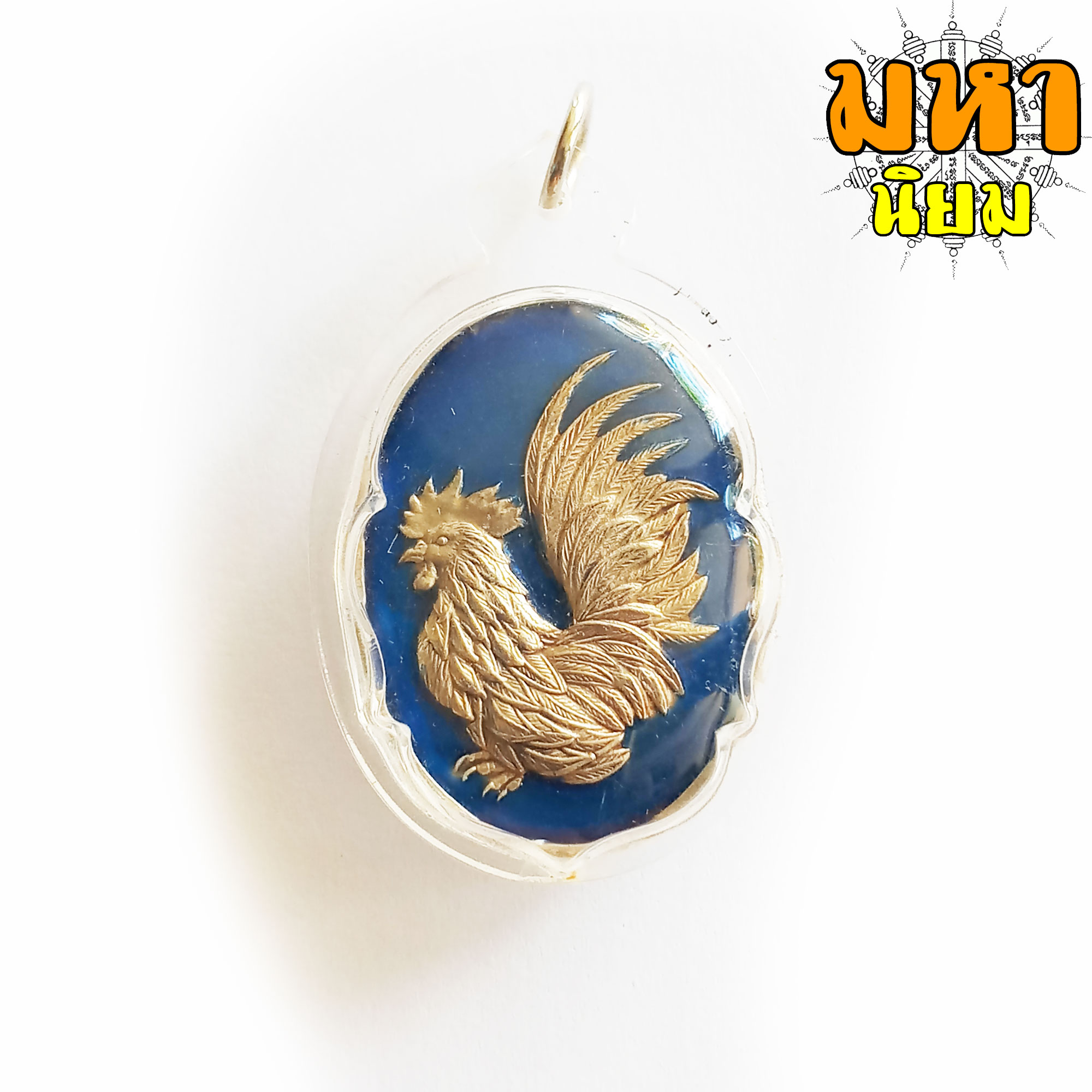 เหรียญไก่คู่บารมี เนื้ออัลปาก้าลงยา หลวงปู่สรวง วรสุทฺโธ วัดถ้ำพรหมสวัสดิ์ จ.ลพบุรี เลี่ยมกรอบอย่างดี