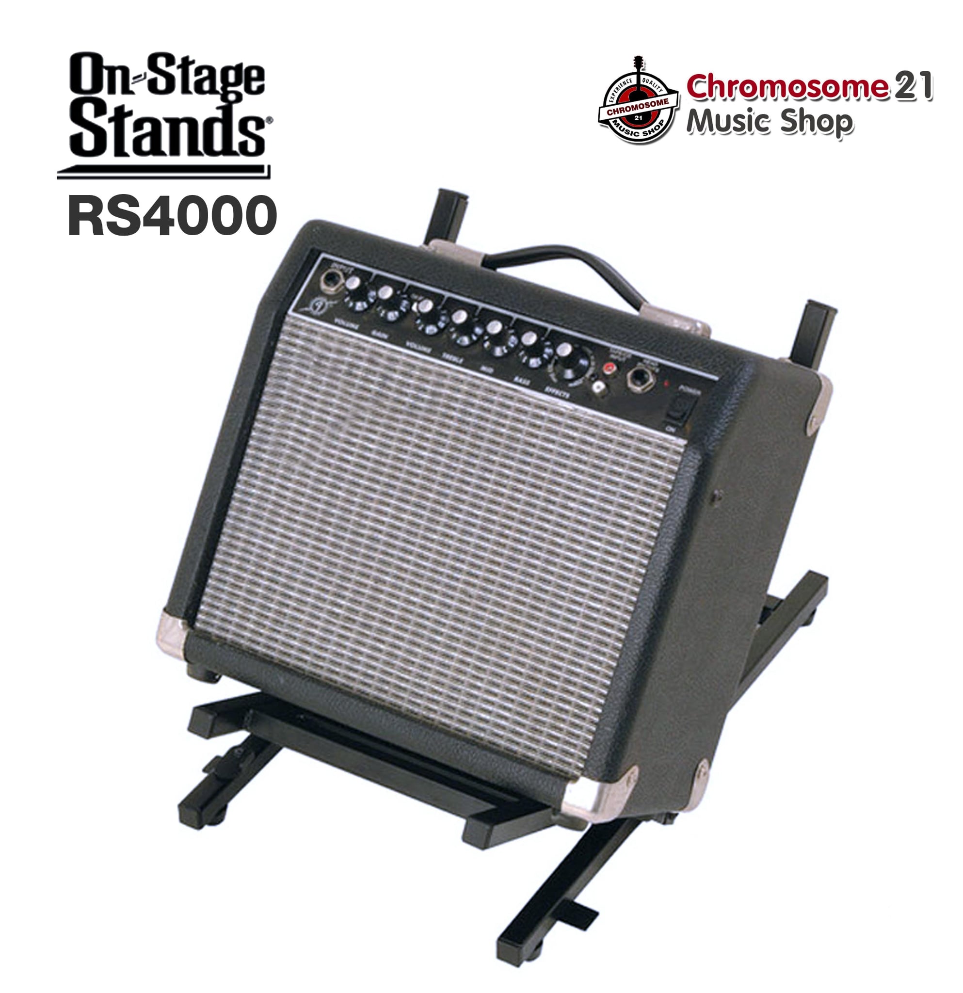 ขาตั้งแอมป์ สำหรับแอมป์ขนาดเล็ก พับเก็บได้ On Stage RS4000 (Foldable Tiltback Amp Stand)