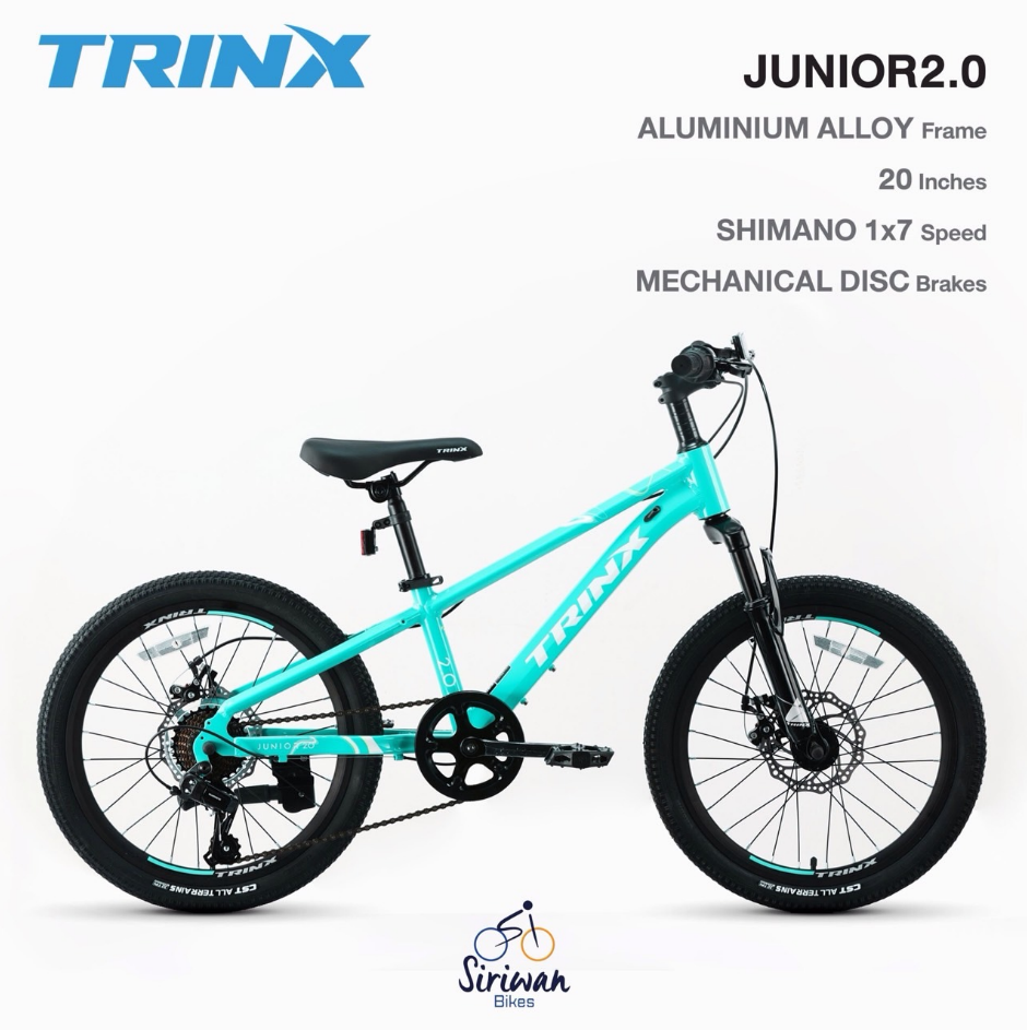 TRINX JUNIOR 2.0 จักรยานเสือภูเขาเด็ก ล้อ 20 นิ้ว เฟรมอลู เกียร์ SHIMANO 7 สปีด