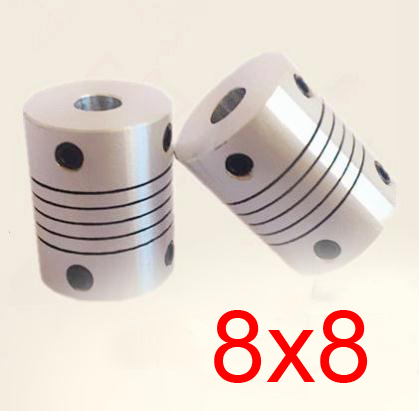 CNC มอเตอร์ Jaw Shaft Coupler 8*8 / ชิ้น