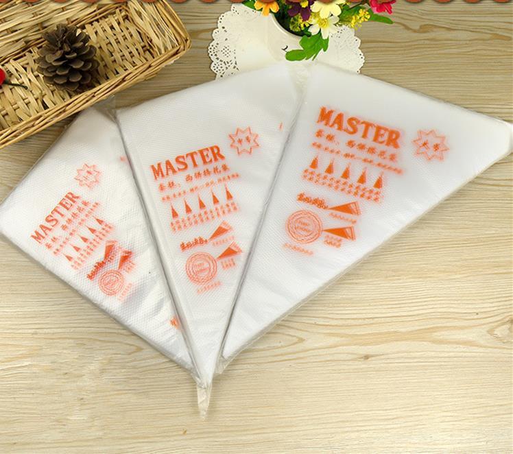 ถุงบีบครีม Master แต่งหน้าเค้ก (แพ็คละ 100 ใบ) ถุงบีบพลาสติก แบบใช้แล้วทิ้ง ถุงบีบครีมพลาสติก