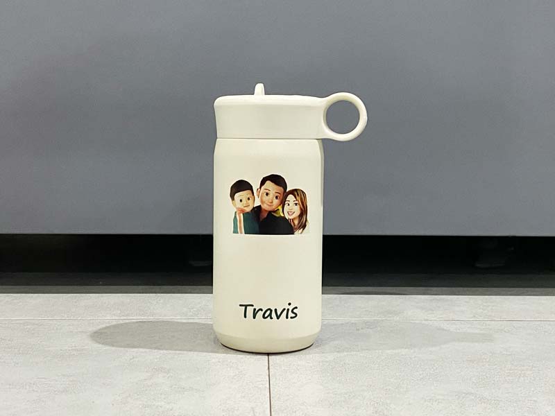 ชุดของขวัญ แก้ว กระบอกน้ำพิมพ์ลายการ์ตูนบุคคล ครอบครัว