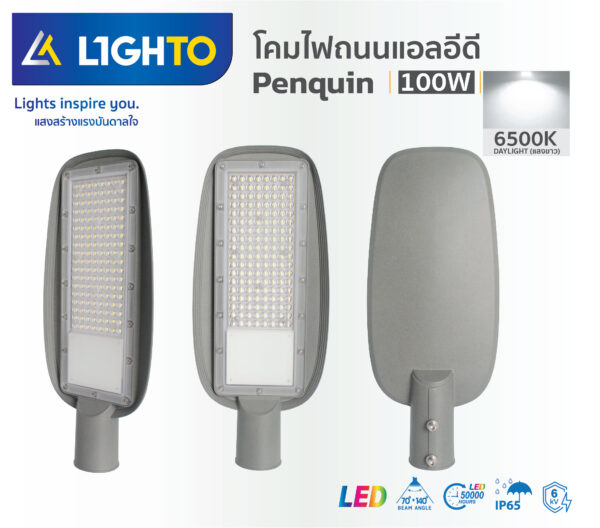 โคมไฟถนน Lighto LED รุ่น PENGUIN 100W