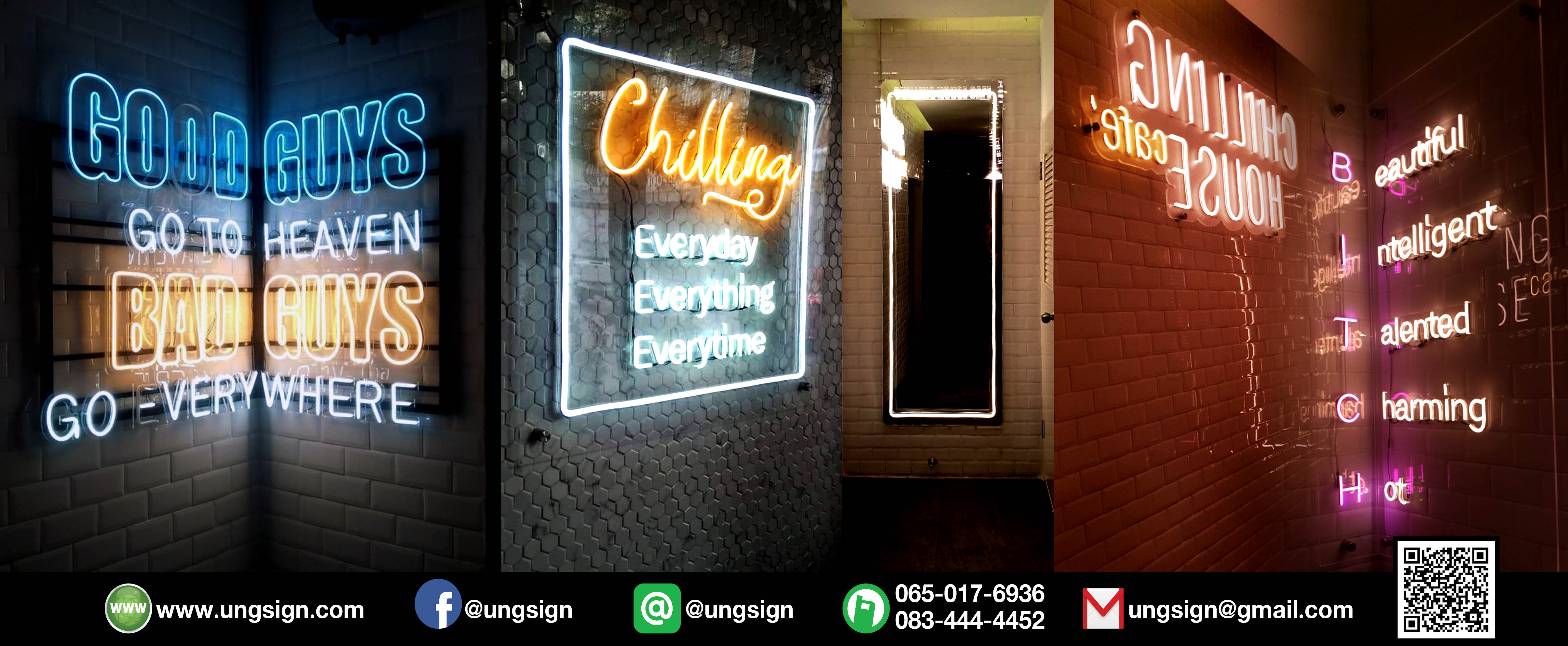 นีออนเฟรคตัวอย่างงาน ราคาตามรูปแบบและขนาด Line: @ungsign