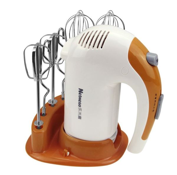 เครื่องผสมอาหาร แบบมือถือ N38D รุ่นมีฐานเสียบหัวตี (เครื่องตีไข่ ตีครีม นวดแป้ง) Netmego