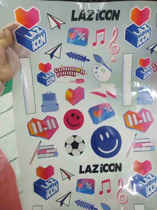 ฟิล์มโลโก้ติดสมุดออร์แกไนซ์, ฟิล์มติดสมุดผ้า