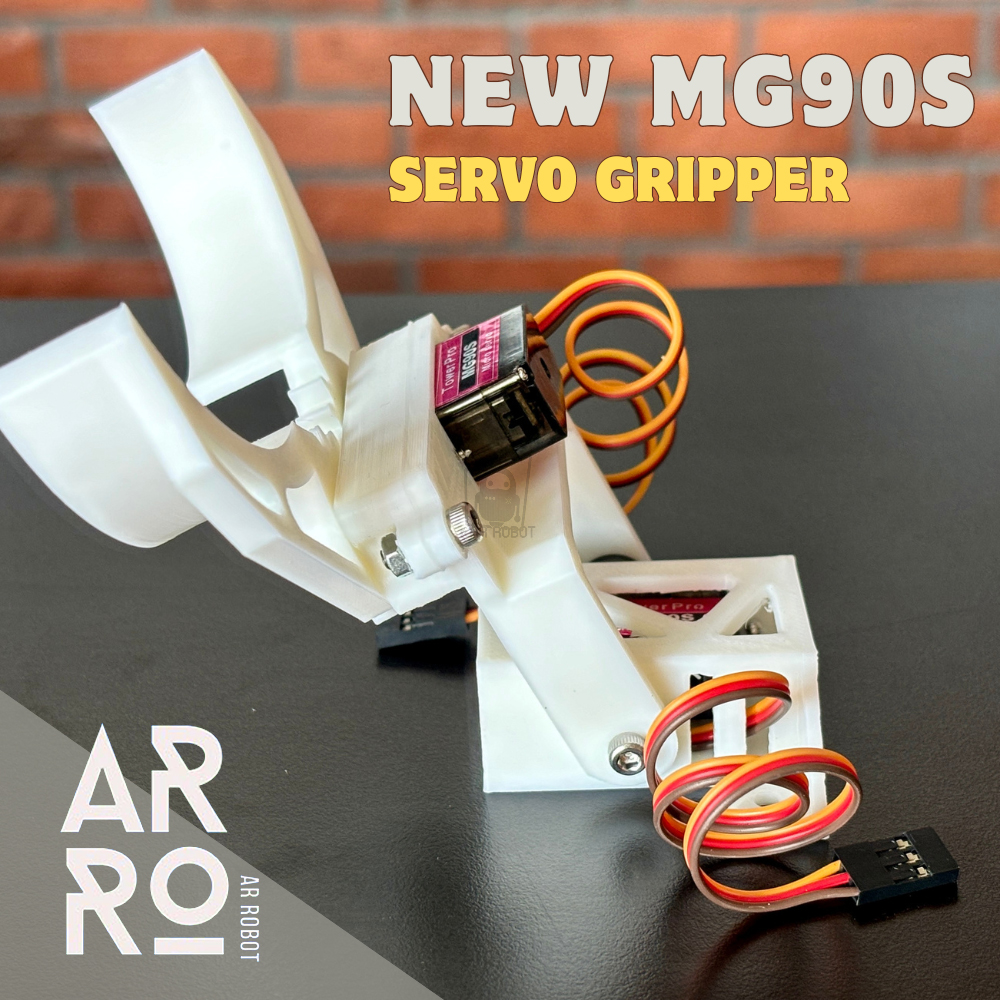 มือจับเซอร์โว Mg90s มือจับกริปเปอร์ 3D Servo Grirpper สีขาว