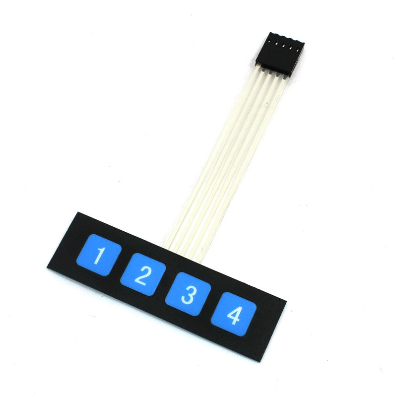 Membrane 1x4 Matrix Keypad (แบบมีตัวเลข)