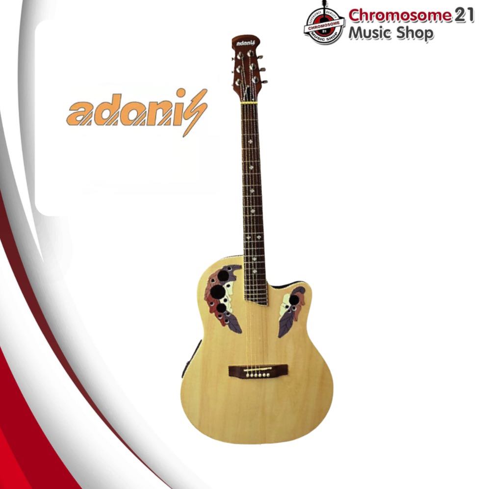 กีตาร์หลังเต่าไฟฟ้า ADONIS GRW-200 EQ4B (สีไม้)