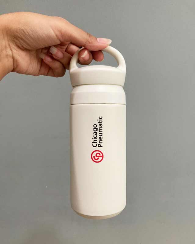 กระบอกน้ำเก็บความเย็น พร้อมพิมพ์ ใส่ชื่อ ขนาด 350 mL.