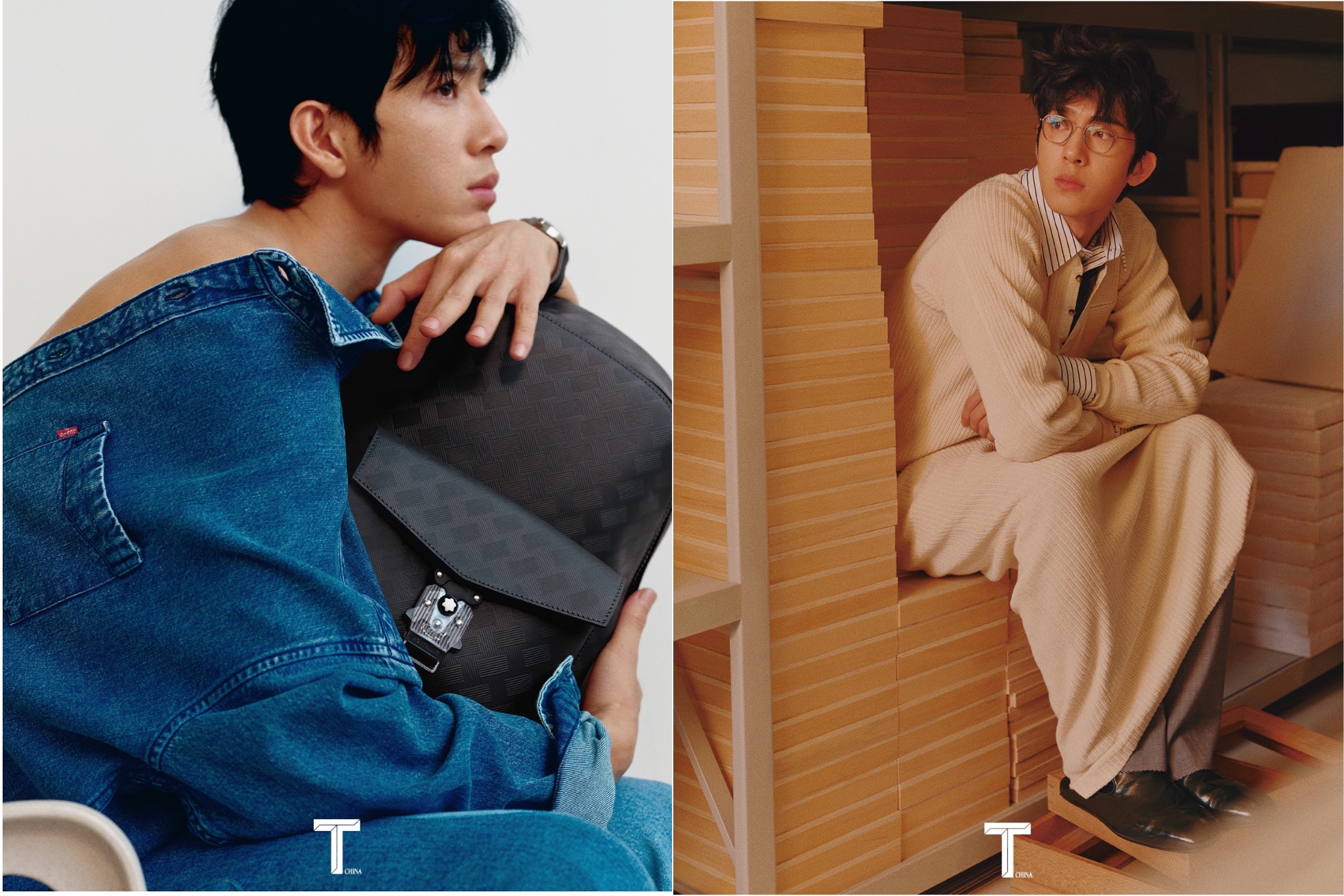 Pre - นิตยสาร T Magazine China จิ่งป๋อหรัน JingBoran 2023 + โปสเตอร์ อฟช.