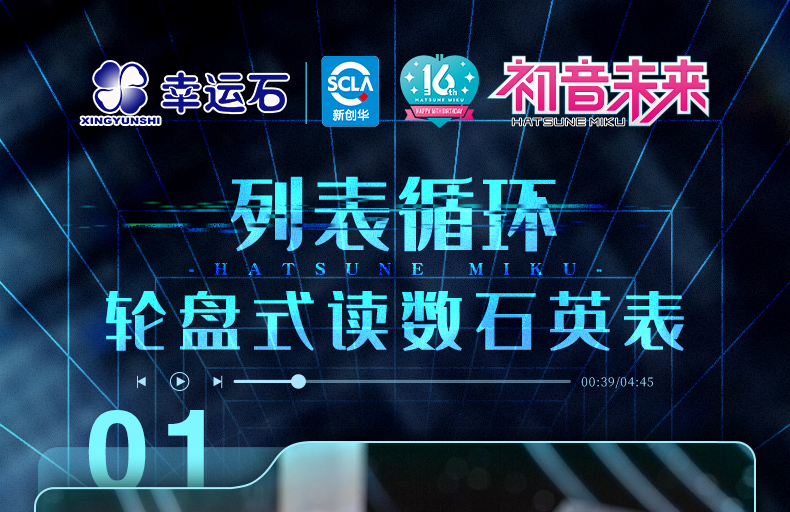 Pre - นาฬิกาข้อมือ Hatsune Miku (อฟช.จีน) นาฬิกากันน้ำฉลองครบรอบ 16 ปี