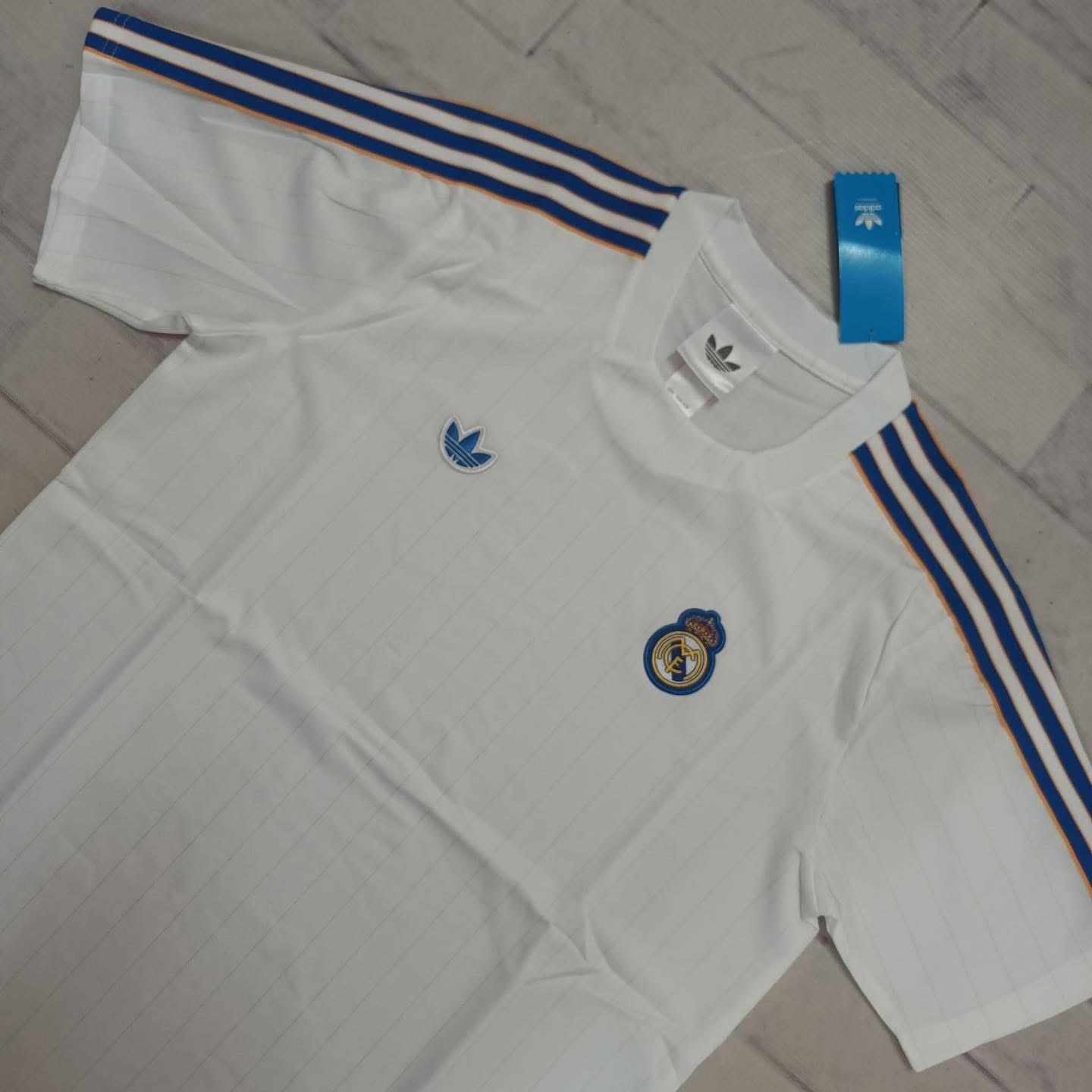 เสื้อฟุตบอล Terrace Icons ปี 2025/26 สโมสรเรอัล มาดริด สีขาว เกรดแฟนบอล พรีเมี่ยม💯