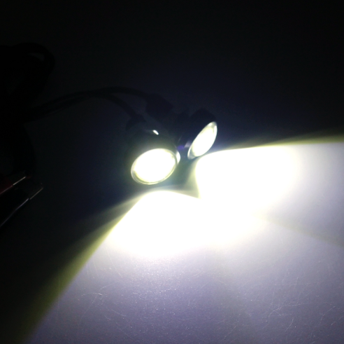 หลอดไฟ LED Eagle eye 23mm 12VDC 9W สีขาว 1คู่