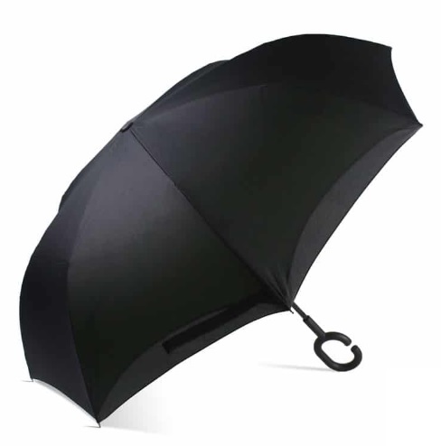 ร่มกลับด้าน สีแดง (คละสี)