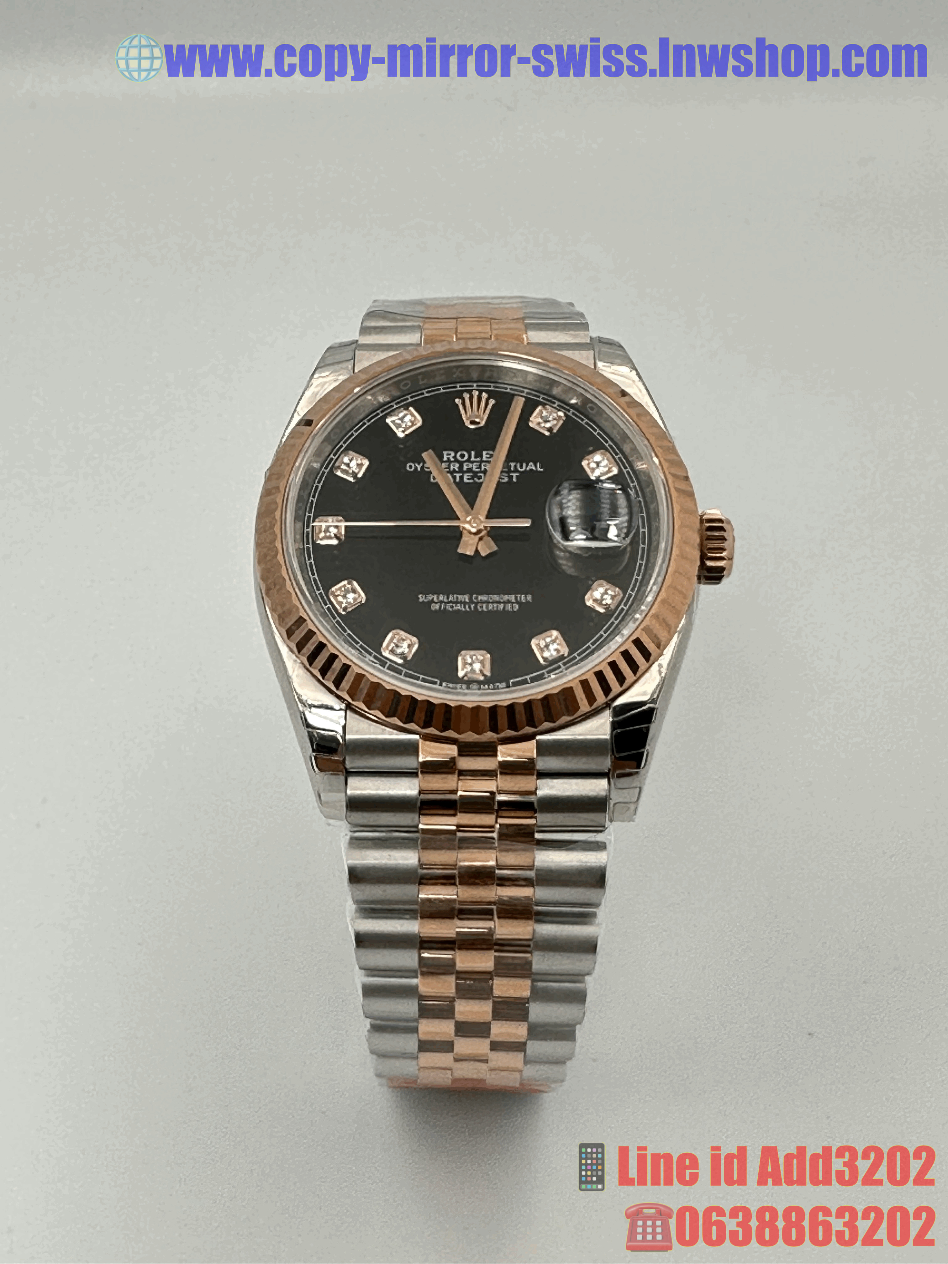 Rolex Datejust 36mm Rose Gold M126231 BKDJ (Swiss EW)