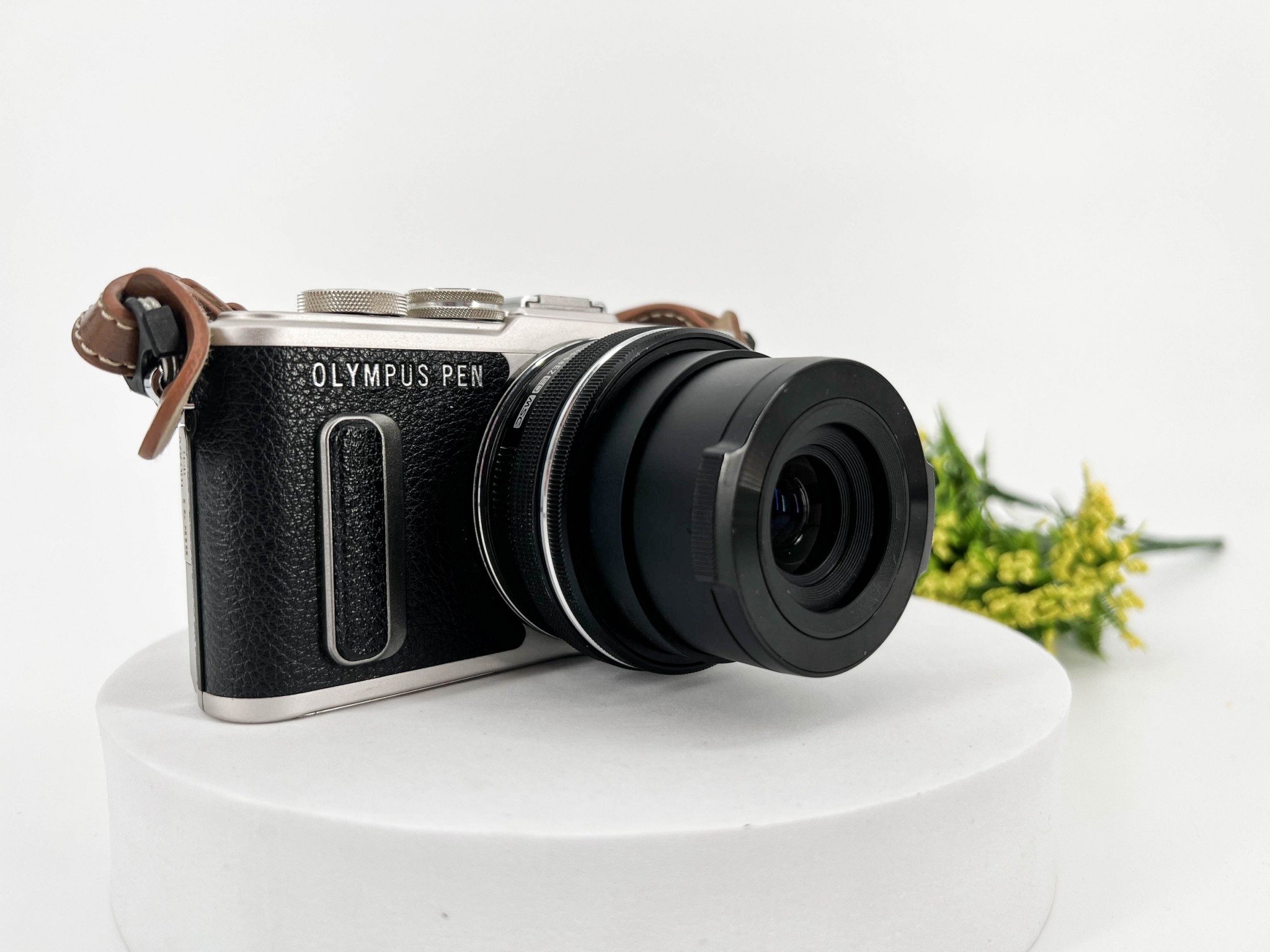 Olympus PEN E-PL8 + Lens 14-42 mm.