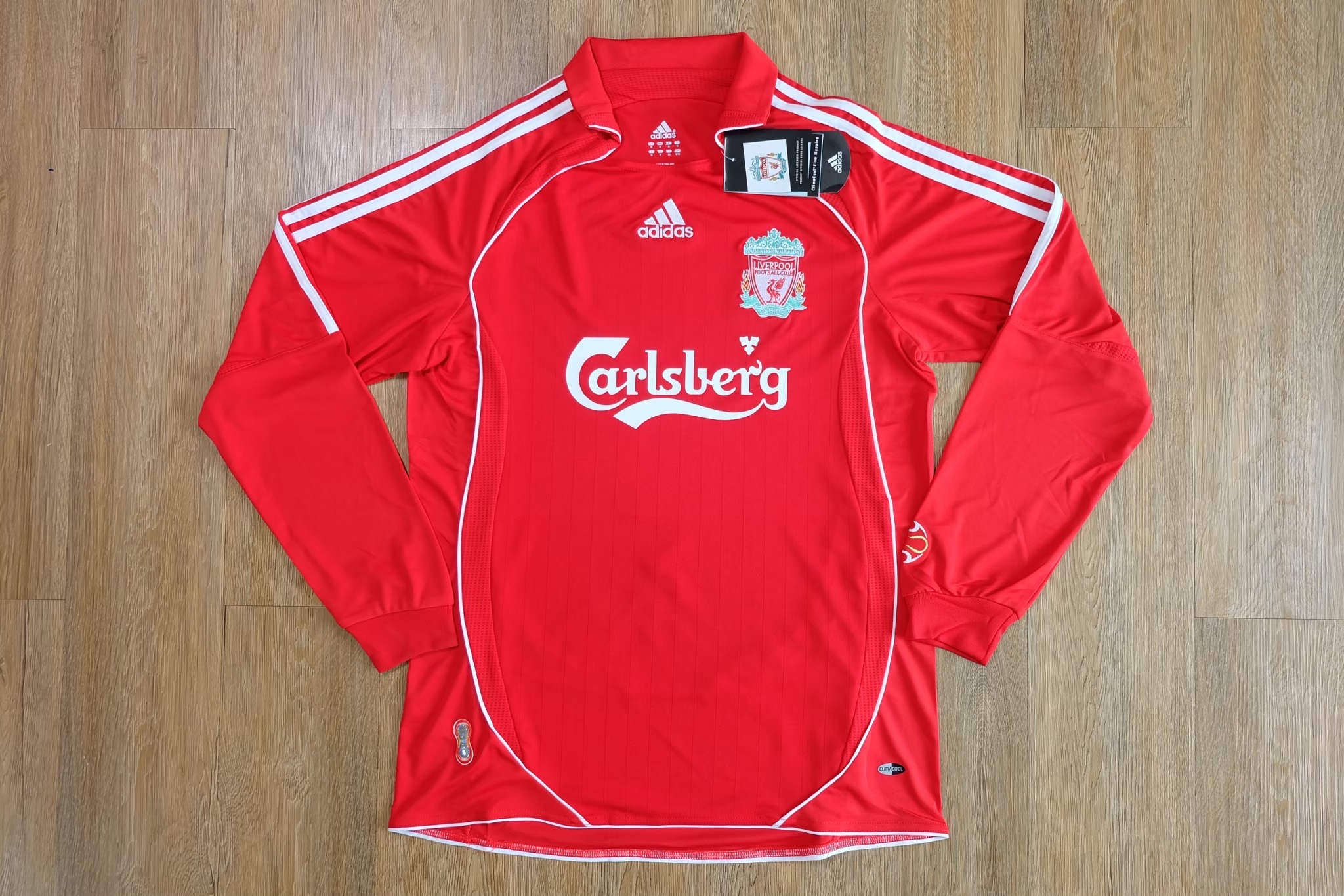 Retro เสื้อฟุตบอลย้อนยุค ลิ้วพูล เเขนยาว สีแดง ปี 2006
