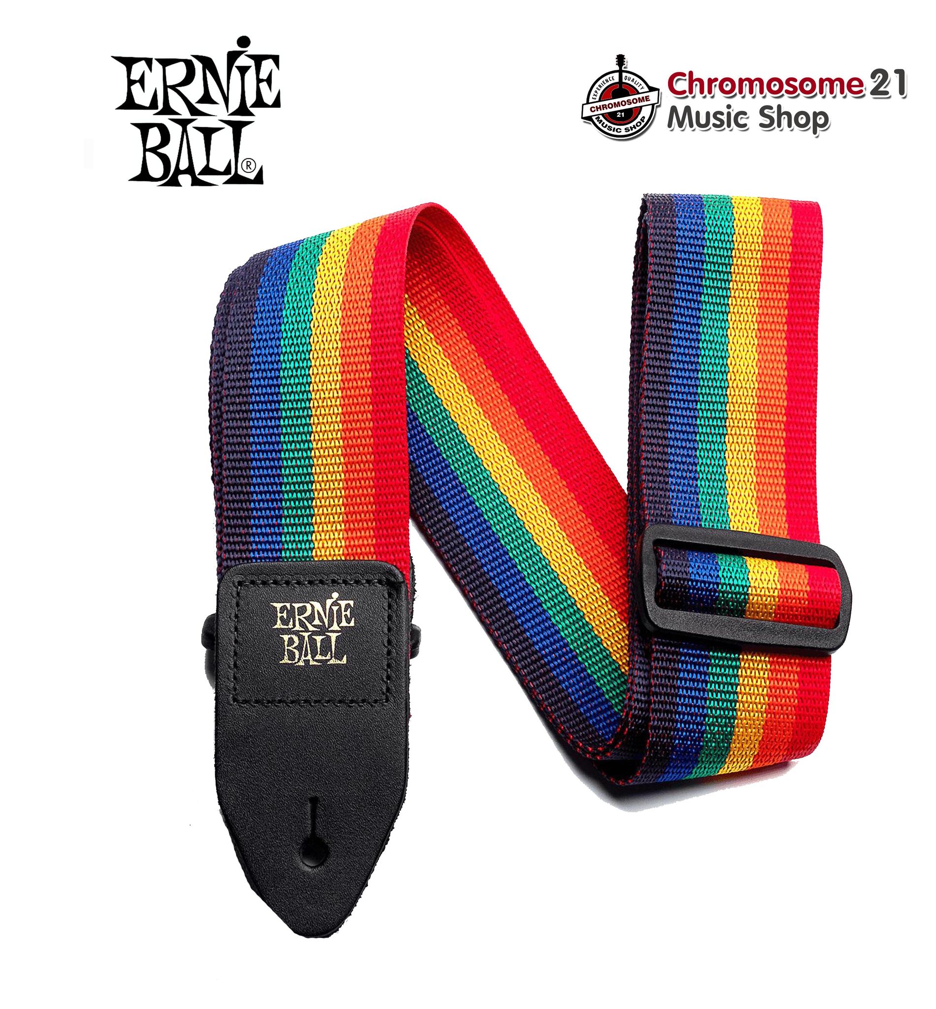 สายสะพายกีต้าร์ Ernie Ball Polypro สีรุ้ง Rainbow